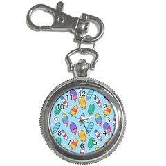 Cute Kawaii Ice Cream Seamless Pattern Key Chain Watches by Vaneshart