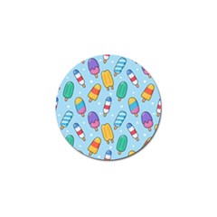 Cute Kawaii Ice Cream Seamless Pattern Golf Ball Marker by Vaneshart