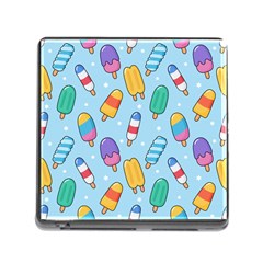 Cute Kawaii Ice Cream Seamless Pattern Memory Card Reader (square 5 Slot) by Vaneshart