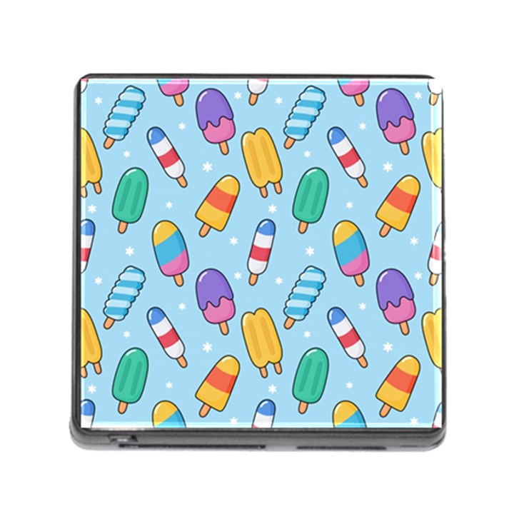 Cute Kawaii Ice Cream Seamless Pattern Memory Card Reader (Square 5 Slot)