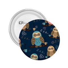 Seamless Pattern Owls Dreaming 2 25  Buttons by Vaneshart