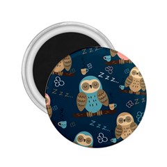 Seamless Pattern Owls Dreaming 2 25  Magnets by Vaneshart