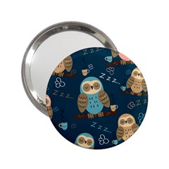 Seamless Pattern Owls Dreaming 2 25  Handbag Mirrors by Vaneshart