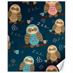 Seamless Pattern Owls Dreaming Canvas 16  X 20  by Vaneshart