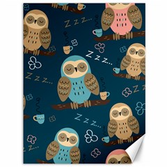 Seamless Pattern Owls Dreaming Canvas 36  X 48  by Vaneshart