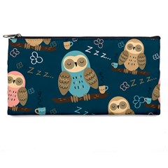 Seamless Pattern Owls Dreaming Pencil Case by Vaneshart