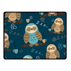 Seamless Pattern Owls Dreaming Fleece Blanket (small) by Vaneshart