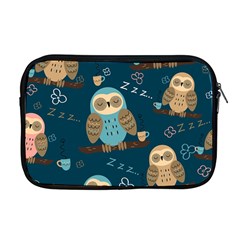 Seamless Pattern Owls Dreaming Apple Macbook Pro 17  Zipper Case by Vaneshart