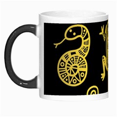 Mexican Culture Golden Tribal Icons Morph Mugs