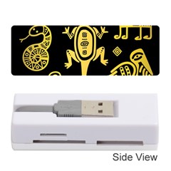 Mexican Culture Golden Tribal Icons Memory Card Reader (Stick)