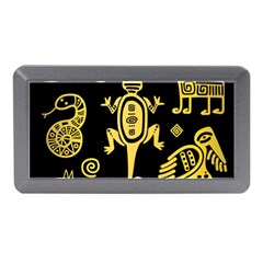 Mexican Culture Golden Tribal Icons Memory Card Reader (Mini)