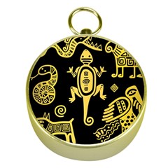 Mexican Culture Golden Tribal Icons Gold Compasses