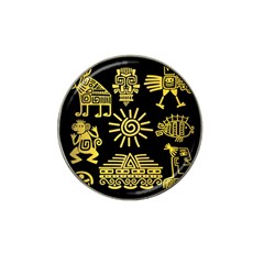 Maya Style Gold Linear Totem Icons Hat Clip Ball Marker by Vaneshart