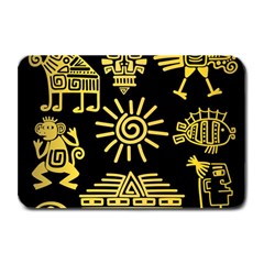 Maya Style Gold Linear Totem Icons Plate Mats by Vaneshart