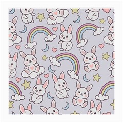 Seamless Pattern With Cute Rabbit Character Medium Glasses Cloth (2 Sides) by Vaneshart