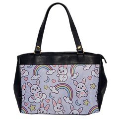 Seamless Pattern With Cute Rabbit Character Oversize Office Handbag by Vaneshart