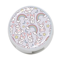 Seamless Pattern With Cute Rabbit Character 4-port Usb Hub (two Sides) by Vaneshart