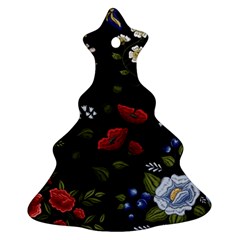 Floral Folk Fashion Ornamental Embroidery Pattern Ornament (christmas Tree) 