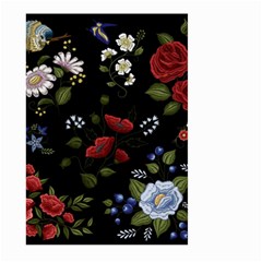 Floral Folk Fashion Ornamental Embroidery Pattern Large Garden Flag (two Sides) by Vaneshart