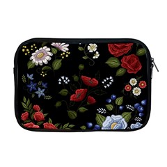 Floral Folk Fashion Ornamental Embroidery Pattern Apple Macbook Pro 17  Zipper Case by Vaneshart