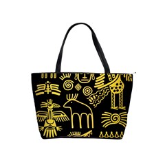 Golden Indian Traditional Signs Symbols Classic Shoulder Handbag by Vaneshart