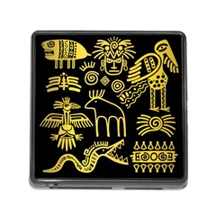 Golden Indian Traditional Signs Symbols Memory Card Reader (square 5 Slot) by Vaneshart