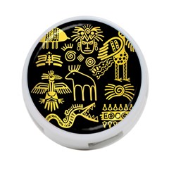 Golden Indian Traditional Signs Symbols 4-port Usb Hub (two Sides) by Vaneshart