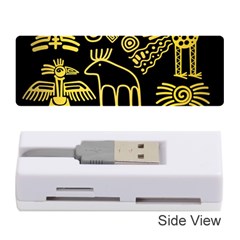 Golden Indian Traditional Signs Symbols Memory Card Reader (stick) by Vaneshart