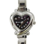 Gradient Geometric Shapes Dark Background Heart Italian Charm Watch Front