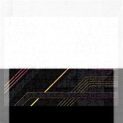 Gradient Geometric Shapes Dark Background Rectangular Jigsaw Puzzl by Vaneshart