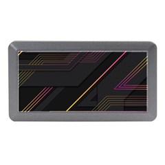 Gradient Geometric Shapes Dark Background Memory Card Reader (mini) by Vaneshart