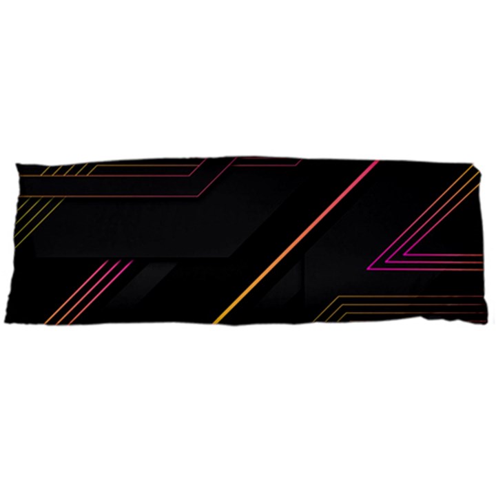 Gradient Geometric Shapes Dark Background Body Pillow Case (Dakimakura)