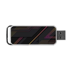 Gradient Geometric Shapes Dark Background Portable Usb Flash (two Sides) by Vaneshart