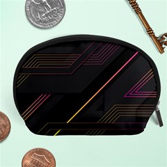 Gradient Geometric Shapes Dark Background Accessory Pouch (large) by Vaneshart