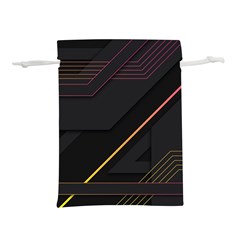 Gradient Geometric Shapes Dark Background Lightweight Drawstring Pouch (l) by Vaneshart