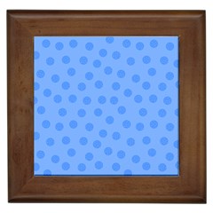 Dots With Points Light Blue Framed Tile by AinigArt