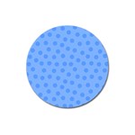 Dots With Points Light Blue Magnet 3  (Round) Front