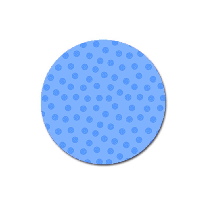 Dots With Points Light Blue Magnet 3  (Round)