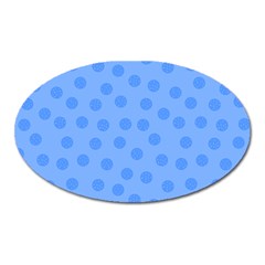 Dots With Points Light Blue Oval Magnet by AinigArt