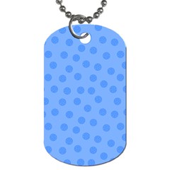 Dots With Points Light Blue Dog Tag (two Sides) by AinigArt