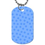 Dots With Points Light Blue Dog Tag (Two Sides) Back