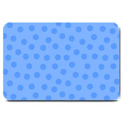 Dots With Points Light Blue Large Doormat  by AinigArt