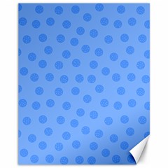 Dots With Points Light Blue Canvas 11  X 14  by AinigArt