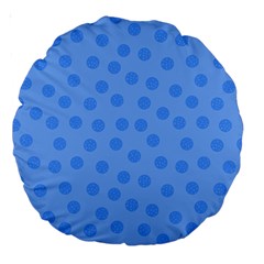 Dots With Points Light Blue Large 18  Premium Round Cushions by AinigArt