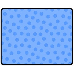 Dots With Points Light Blue Double Sided Fleece Blanket (medium)  by AinigArt