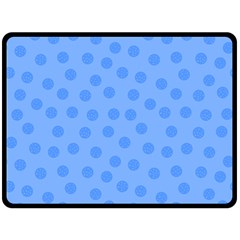 Dots With Points Light Blue Double Sided Fleece Blanket (large)  by AinigArt