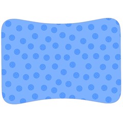 Dots With Points Light Blue Velour Seat Head Rest Cushion by AinigArt