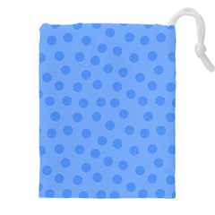 Dots With Points Light Blue Drawstring Pouch (4xl)