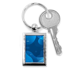 Abstract Classic Blue Background Key Chain (rectangle) by Vaneshart