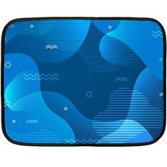 Abstract Classic Blue Background Double Sided Fleece Blanket (mini)  by Vaneshart